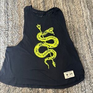 Under Armour Black and Yellow Reptile Tank Top